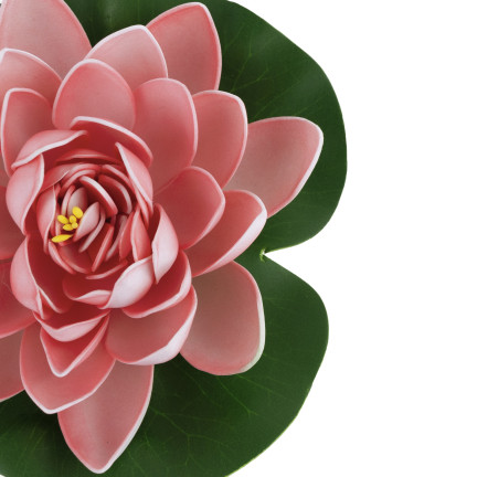 Water lily, floating artificial flower, lotus flower, for a pond, foam, pink