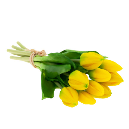 CV08289-4 TULIPS BUNCH Gummi FLOWERS als Live-Lux 9pcs