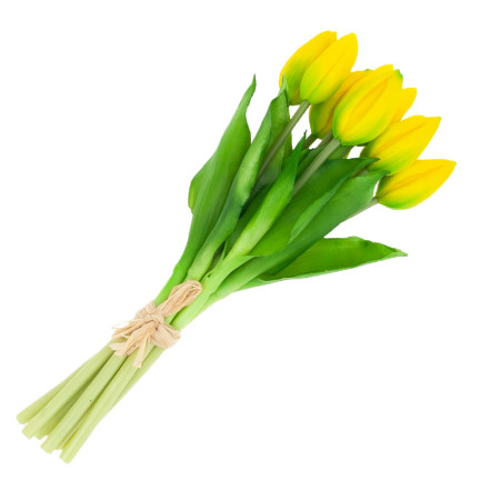 CV08289-4 TULIPS BUNCH Gummi FLOWERS als Live-Lux 9pcs