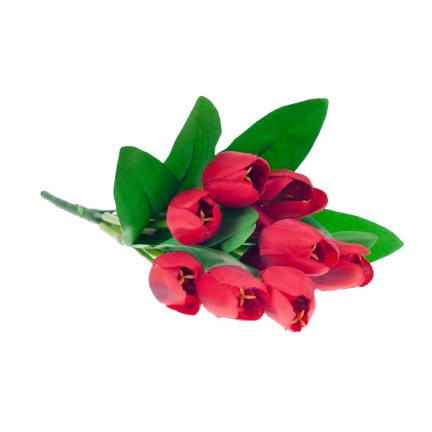 CV10616-8 KÜNSTLICHE BLUMEN TULPEN 37cm 9St. rot