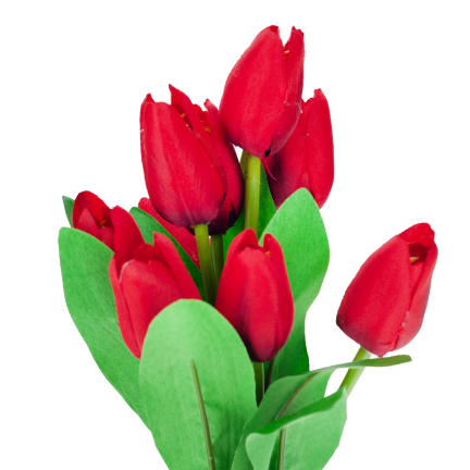 CV10616-8 KÜNSTLICHE BLUMEN TULPEN 37cm 9St. rot