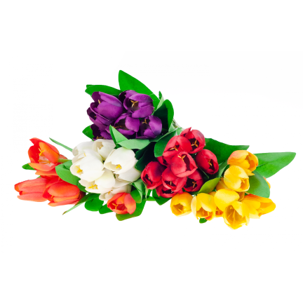 CV10616-8 KÜNSTLICHE BLUMEN TULPEN 37cm 9St. rot