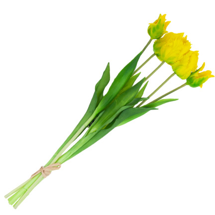 CV13899-3 TULIPS PAPULOPSY BUNCH UMĚLÉ KVĚTINY pogumované 5ks jako život