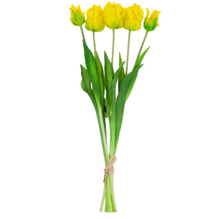 CV13899-3 TULIPS PAPULOPSY BUNCH UMĚLÉ KVĚTINY pogumované 5ks jako život