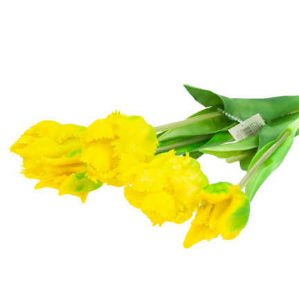CV13899-3 TULIPS PAPULOPSY BUNCH UMĚLÉ KVĚTINY pogumované 5ks jako život
