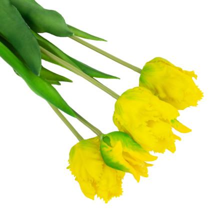 CV13899-3 TULIPS PAPULOPSY BUNCH UMĚLÉ KVĚTINY pogumované 5ks jako život
