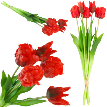 CV13899-8 PAPULIANS PAPULOPUS BUNCH KÜNSTLICHE BLUMEN gummiert 5 Stück wie lebende Blumen
