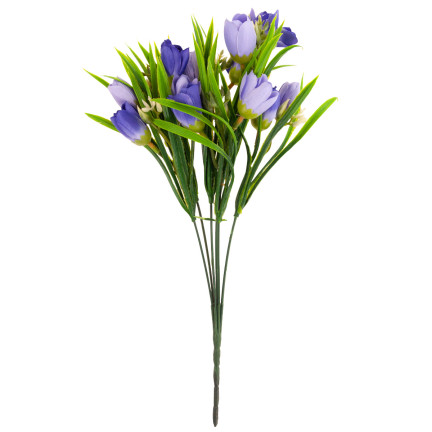 CV13987-4 KROKUS KROKUS STRAUSS KROKUSSE IM GRAS KÜNSTLICHE FRÜHLINGSBLUMEN VIOLETT