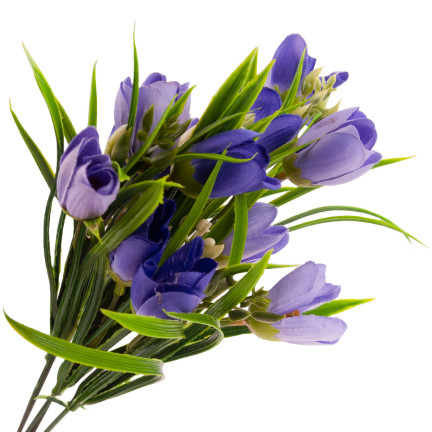 CV13987-4 KROKUS KROKUS STRAUSS KROKUSSE IM GRAS KÜNSTLICHE FRÜHLINGSBLUMEN VIOLETT