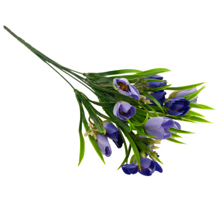 CV13987-4 KROKUS KROKUS STRAUSS KROKUSSE IM GRAS KÜNSTLICHE FRÜHLINGSBLUMEN VIOLETT
