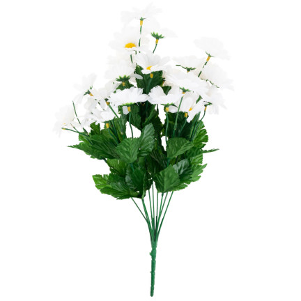 CV14379-1 KYTICE UMĚLÝCH KVĚTIN SEDMIKRÁSKA HEŘMÁNEK ZLATÁ UMĚLÉ KVĚTINY 44CM
