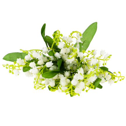 CV14431 MAIGLÖCKCHEN STRAUSS ZWEIG WEISS KUNSTBLUMEN
