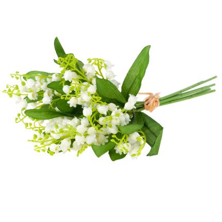 CV14431 MAIGLÖCKCHEN STRAUSS ZWEIG WEISS KUNSTBLUMEN