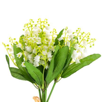 CV14431 MAIGLÖCKCHEN STRAUSS ZWEIG WEISS KUNSTBLUMEN