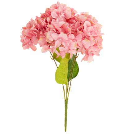 CV15124-3 HORTENSIENSTRAUSS 5 BLUMEN ROSA 50CM