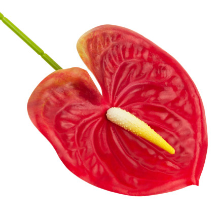 CV15803-5 GUMMI-ANTHURIUM ROT 60 CM KUNSTBLUMEN