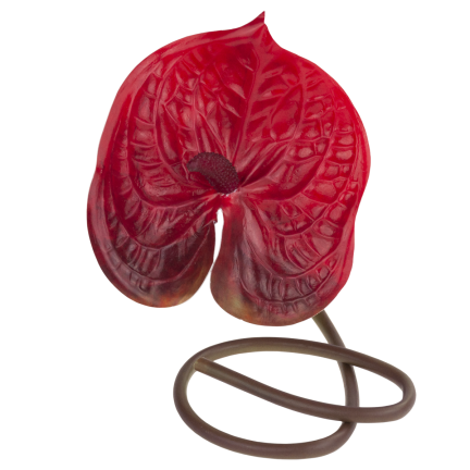 CV15803-5 GUMMI-ANTHURIUM ROT 60 CM KUNSTBLUMEN