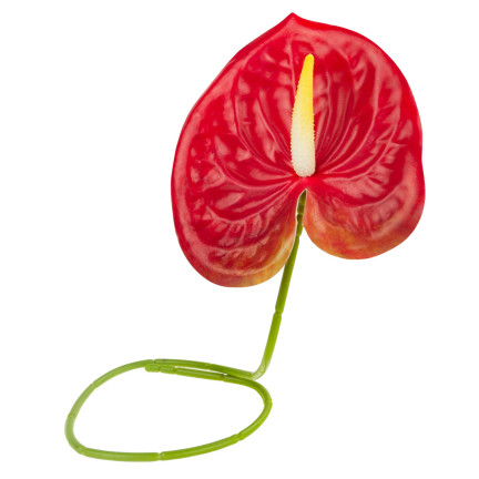 CV15803-5 GUMMI-ANTHURIUM ROT 60 CM KUNSTBLUMEN