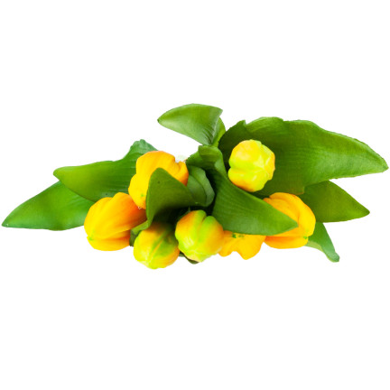 CV18674-8 TULIPS BUNCH Gummierter Gummi als lebendes Silikon ORANGE