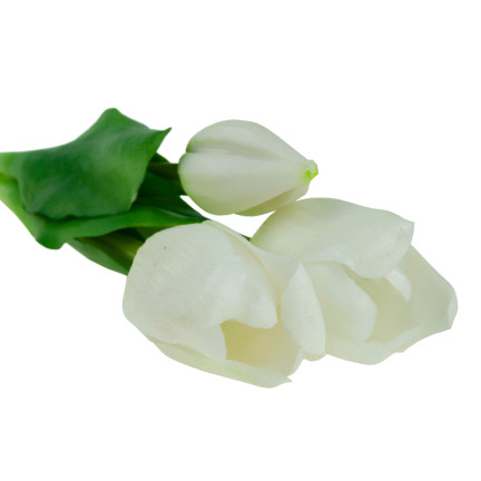 CV17690-2 LUX WEISS SILIKON GEKUPPELT TULIPS LIKE LIVE ones 3pcs