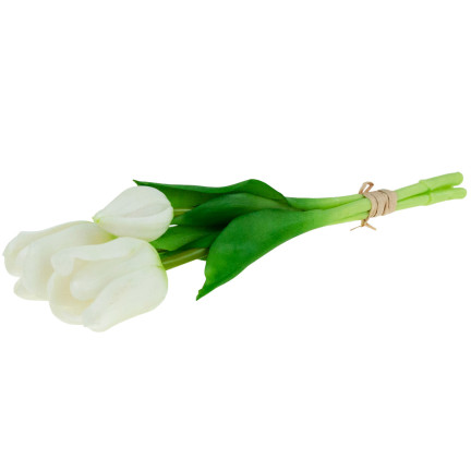 CV17690-2 LUX WEISS SILIKON GEKUPPELT TULIPS LIKE LIVE ones 3pcs