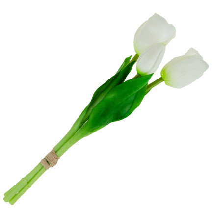CV17690-2 LUX WEISS SILIKON GEKUPPELT TULIPS LIKE LIVE ones 3pcs