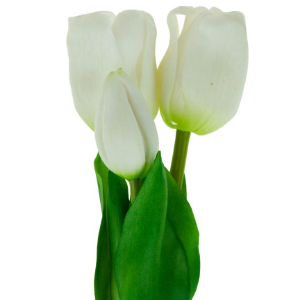 CV17690-2 LUX WEISS SILIKON GEKUPPELT TULIPS LIKE LIVE ones 3pcs