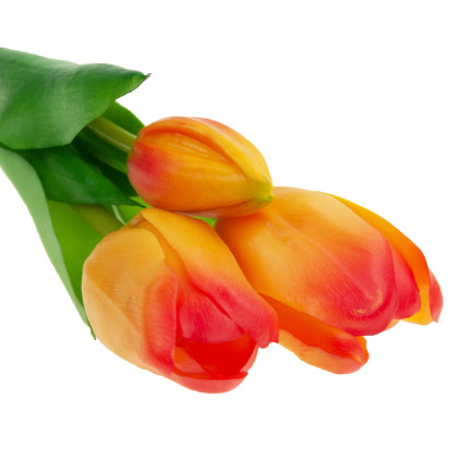 CV17690-4 LUX COLOURED SILICONE TULIPS 3 St. LUX orange LIVE TULIPS