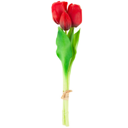 CV17690-7 LUX BAREVNÉ SILIKONOVÉ TULIPÁNY SVAZKY 3ST LUX ČERVENÉ TULIPÁNY ŽIVÉ
