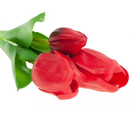 CV17690-7 LUX BAREVNÉ SILIKONOVÉ TULIPÁNY SVAZKY 3ST LUX ČERVENÉ TULIPÁNY ŽIVÉ