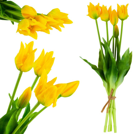 CV17691-3 KYTICE TULIPÁNŮ POGUMOVANÁ 5KS JAKO ŽIVÁ