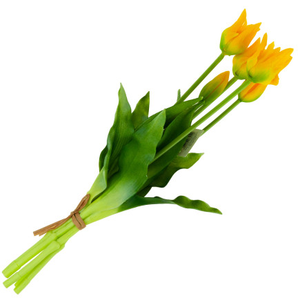CV17691-3 KYTICE TULIPÁNŮ POGUMOVANÁ 5KS JAKO ŽIVÁ