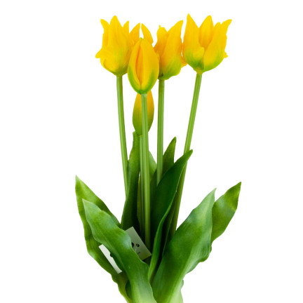 CV17691-3 KYTICE TULIPÁNŮ POGUMOVANÁ 5KS JAKO ŽIVÁ
