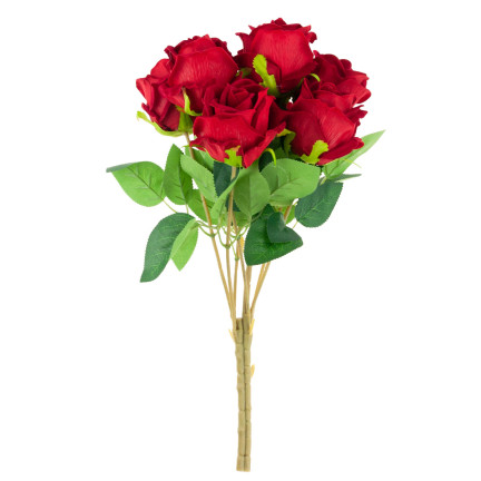 CV17907-9 STRAUSS VELOUR ROTE ROSEN ROSEN ALS LEBEN SCHÖN IN STRAUSS ECHT