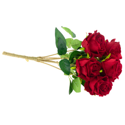CV17907-9 STRAUSS VELOUR ROTE ROSEN ROSEN ALS LEBEN SCHÖN IN STRAUSS ECHT