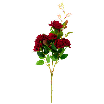 CV17908-10 STRAUSS VELOUR ROTE ROSEN ROSEN ALS LEBEN SCHÖN IN STRAUSS ECHT