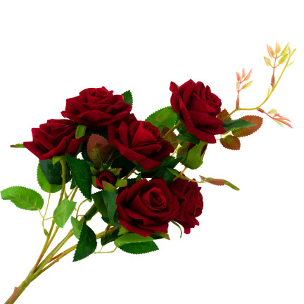 CV17908-10 STRAUSS VELOUR ROTE ROSEN ROSEN ALS LEBEN SCHÖN IN STRAUSS ECHT