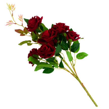 CV17908-10 STRAUSS VELOUR ROTE ROSEN ROSEN ALS LEBEN SCHÖN IN STRAUSS ECHT