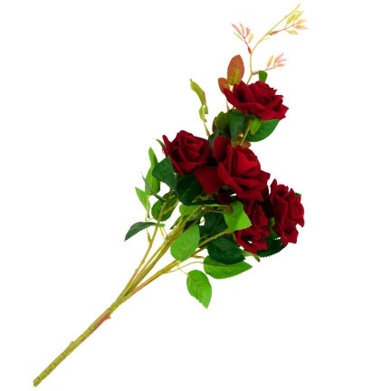 CV17908-10 STRAUSS VELOUR ROTE ROSEN ROSEN ALS LEBEN SCHÖN IN STRAUSS ECHT