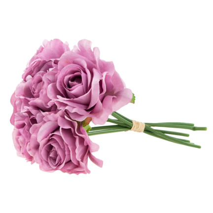 CV21919-4 STRAUSS ROSEN KÜNSTLICHE BLUMEN 6PCS SCHÖN SCHMUTZIG ROSA