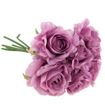 CV21919-4 STRAUSS ROSEN KÜNSTLICHE BLUMEN 6PCS SCHÖN SCHMUTZIG ROSA