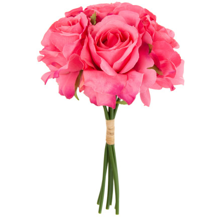CV21919-5 ROSENSTRAUSS KÜNSTLICHE BLUMEN 6PC SCHÖNE DICHTE ROSEN IM STRAUSS ROSA WIE LEBENDIG
