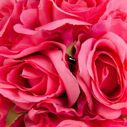 CV21919-5 ROSENSTRAUSS KÜNSTLICHE BLUMEN 6PC SCHÖNE DICHTE ROSEN IM STRAUSS ROSA WIE LEBENDIG