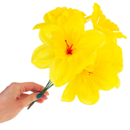 CV22105 NARZISSENSTRAUSS 5PCS KÜNSTLICHE DEKORATIVE BLUMEN NARZISSEN NARZISSEN IM STRAUSS