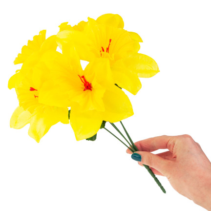 CV22105 NARZISSENSTRAUSS 5PCS KÜNSTLICHE DEKORATIVE BLUMEN NARZISSEN NARZISSEN IM STRAUSS