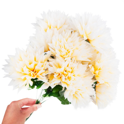 CV23704-2 WEIHNACHTEN BUNCH VON 12 KUNSTBLUMEN 50CM ecru