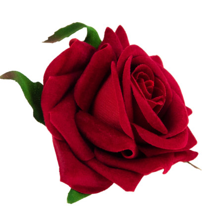 CV23968-2 ROSA ROT VELOURS BLUME KOPF PRODUKT