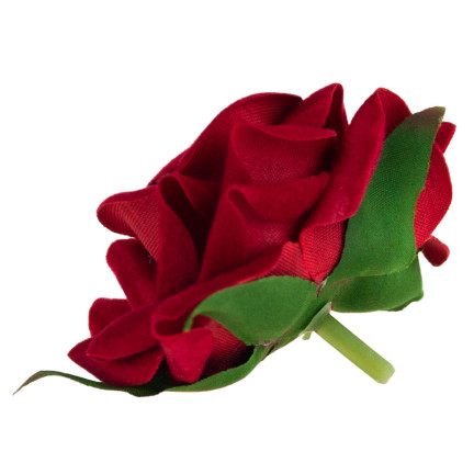CV23968-2 ROSA ROT VELOURS BLUME KOPF PRODUKT