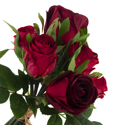 CV26349-7 STRAUSS ROTER VELOURSROSEN DICHTE ROSEN WIE DAS LEBEN SCHÖN IM STRAUSS ECHT