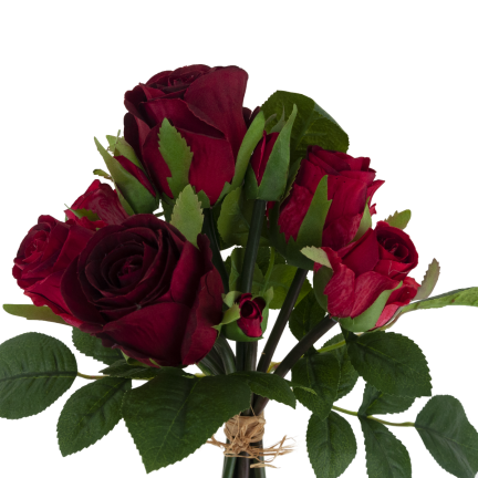 CV26349-7 STRAUSS ROTER VELOURSROSEN DICHTE ROSEN WIE DAS LEBEN SCHÖN IM STRAUSS ECHT